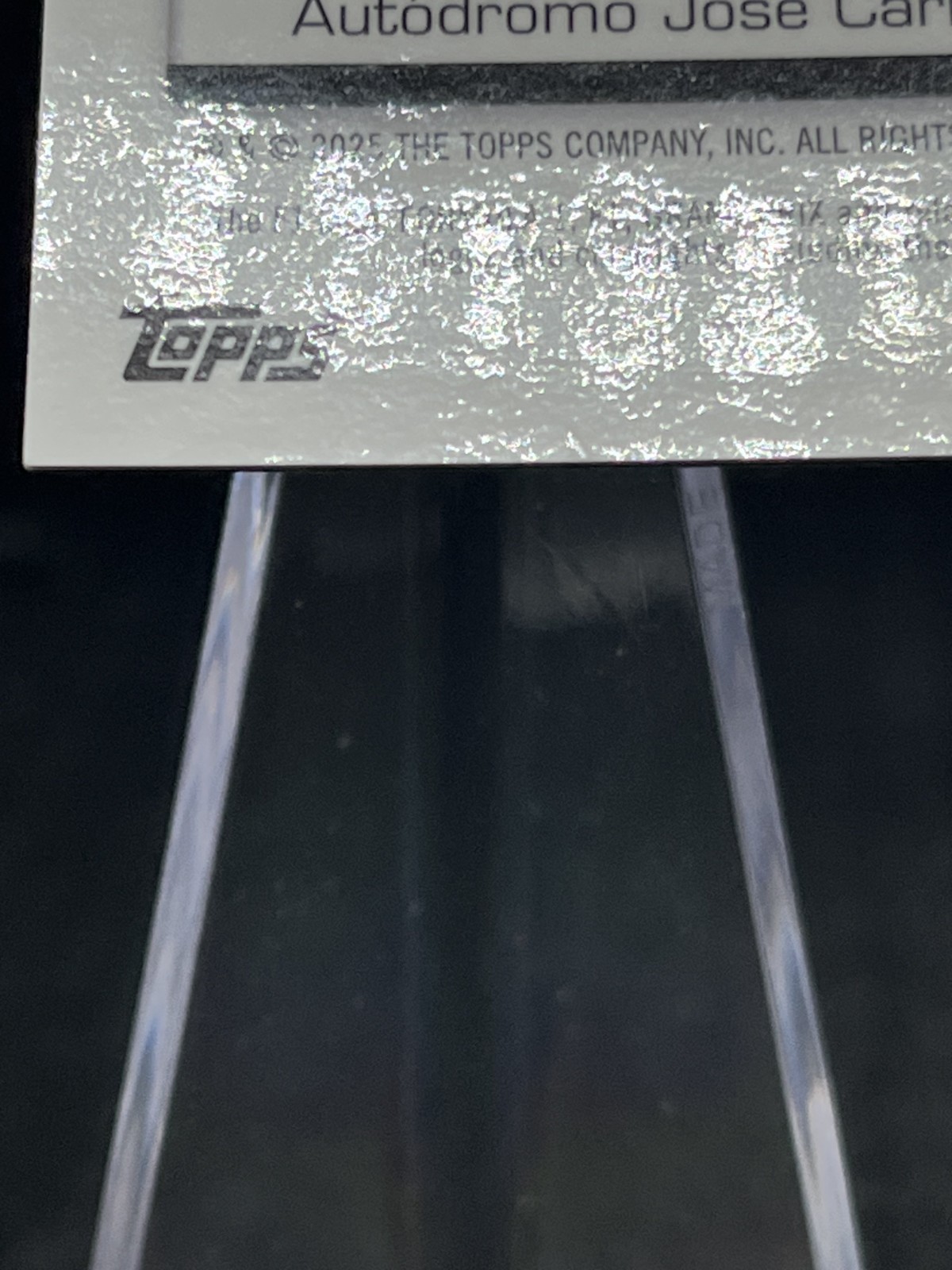 2025 Topps Chrome Sapphire F1 Max Verstappen Brazil GP Winner Black 01/10 #113 view 10