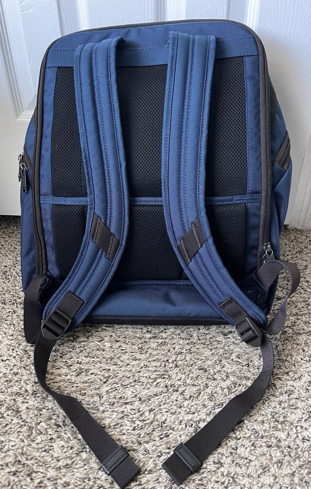 Tumi Bertona Laptop Backpack Blue Business Casual Travel - Image 4 of 4