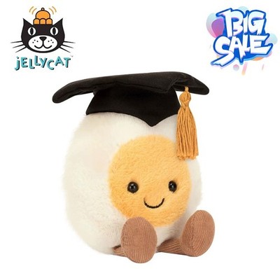2026 Jellycat niedliches gekochtes Ei für Abschlussfeier weiche Puppe neu mit Etikett & Staubbeutel UK VERKÄUFER