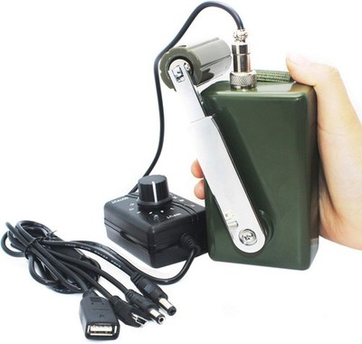 Handkurbelgenerator 30W 0-28V USB Ladekabel für Outdoor Smartphone Computer