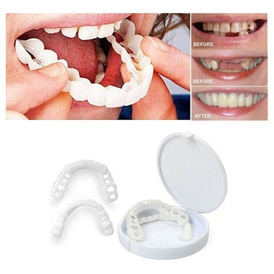 Smile Lower Upper Denture Teeth Veneers False Teeth Dental Tooth Cover New