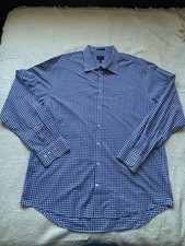 Gant the Regular Broadcloth Gingham Yale Blue Long Sleeve Size 3XL