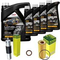 Mann Inspektionspaket 9L Mannol Longlife 504/507 5W-30 FüR BMW E53 3.0D