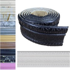 Modern 3D Peel and Stick Crown Molding - Black Self-Adhesive Baseboard 89"