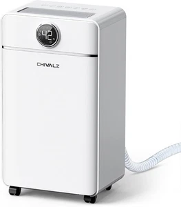 1500 Sq.Ft Dehumidifier for Basement with Drain Hose – 25 Pint Capacity – Smart