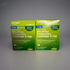 Amazon Basic Care Mini Lozenge Nicotine Polacrilex 2mg 135 Mint Lozenges 2 Boxes