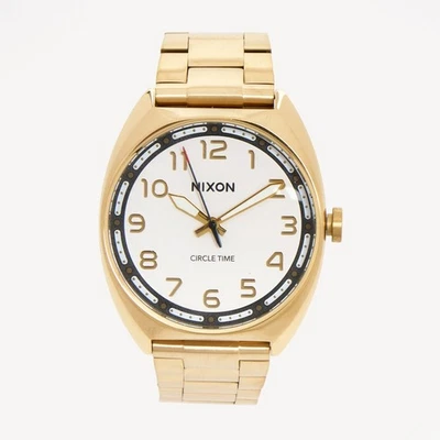 Nixon A1401-1809-00 Gold & Weiß Mullet 38mm 10ATM Herren Armbanduhr - Bild 1 von 4