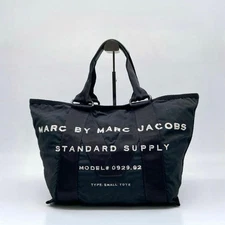 Beautiful Condition Marc Jacobs Tote Bag Arm Carry Canvas Black e665