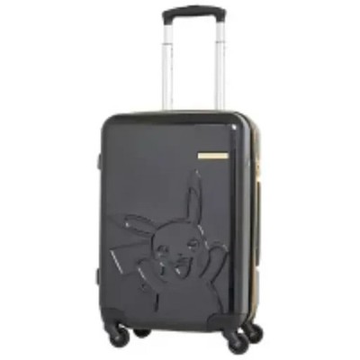 size JP Pokemon Pikachu Suitcase Travel Carry Bag TSA Lock Black 37L