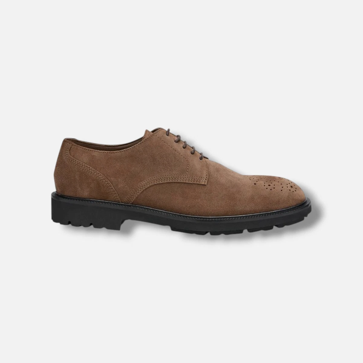 Ermenegildo Zegna‎ Avenue Flex Brown Suede Cap Toe Derby Shoes Mens 12 US 11 EU Suede Casual Brown Ermenegildo Zegna Shoes for Men for sale  main image 4
