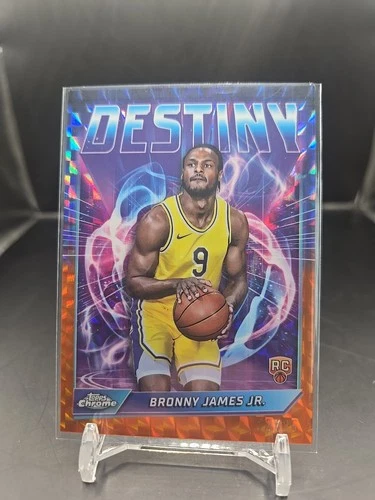 2025 Topps Chrome Destiny Orange Geometric Bronny James Jr Lakers RC 22 /25