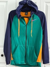 Nike Men's Dri-Fit Color block Full Zip Up Hoodie Sz Small EUC