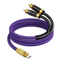 USB C to RCA Audio Cable Type C to 2 RCA Y Splitter 5ft 1.5m iPhone 16 15 Series