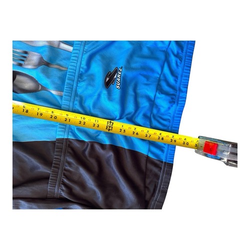 Maglia Fat Bastard Cycling Team Uomo 5 XL Austin Powers Blu Nero Cerniere Nuova con etichette - Foto 7 di 19