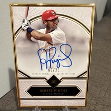 Topps 2025 Definitive Collection Albert Pujols Framed Autograph /25 Cardinals