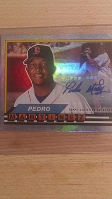 Topps 2021 Archives Pedro Martinez #89BF-4 1989 Big Foil Autograph Red Sox