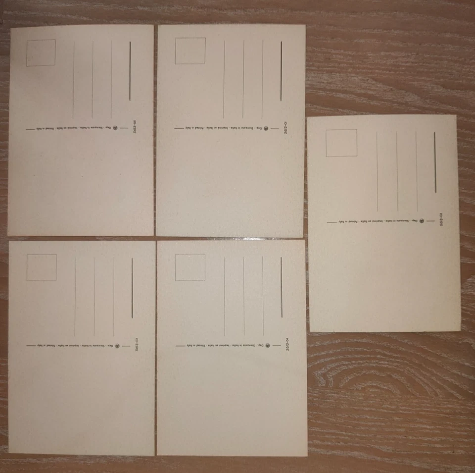 CARTOLINA BUON NATALE non viaggiate vintage, lotto 5 pezzi diversi - Immagine 2 di 2