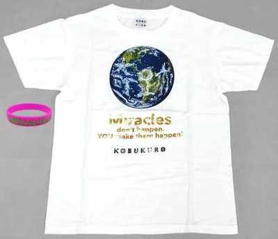 Kobukuro Live Tour 2015 Miracle T Shirt White Cotton S With Rubber Bracelet