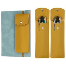 Adjustable Elastic Band Pen Holder, 2Pcs Yellow