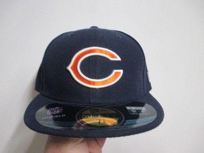 CHICAGO BEARS (NEW ERA 5950) FITTED HAT (7 1/8) NAVY BLUE CLASSIC ''C'' LOGO COOL!