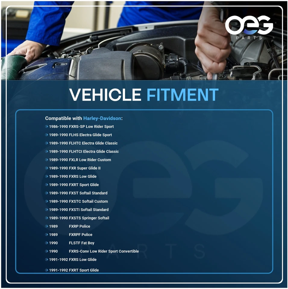 New Starter Chrome For Harley Davidson FLHS Electra Glide Sport 1991-1993 - Image 4 of 4