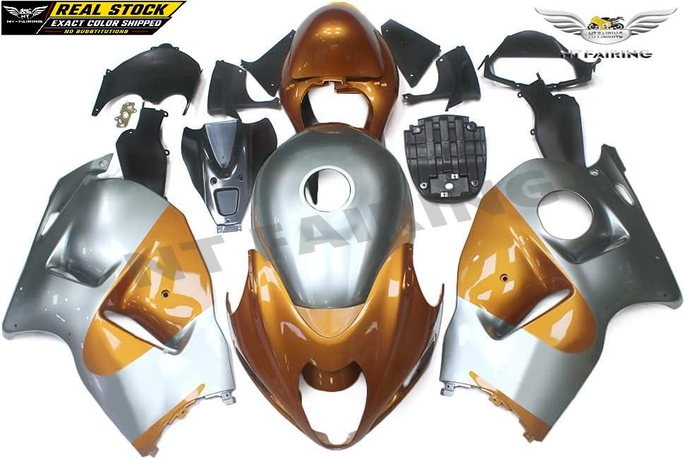 NT Injection Brown Silver Fairing Fit for  1999-2007 GSXR 1300 m0102