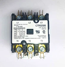 CTR02580 30 Amp  3 Pole 600V Contactor, 120 Volt Coil