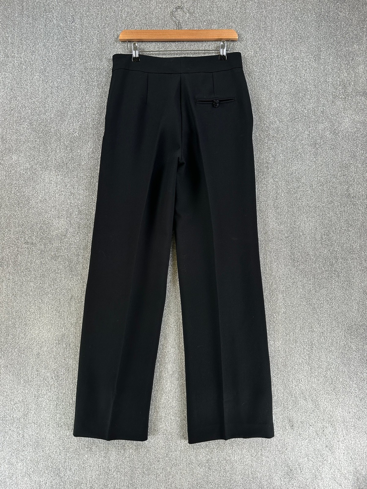 Mango Trousers Womens Size UK 10 Black Wide Leg Stylish Smart Formal Tailored thumbnail 2