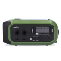 Nedis Notfallradio Dab+/Ukw RDDBCR2000 Solar/Handkurbel USB-C 2500Mah GrüN