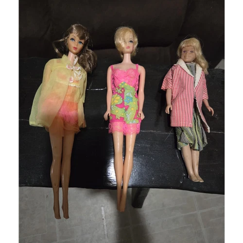 3 Vintage Barbie Dolls and clothes