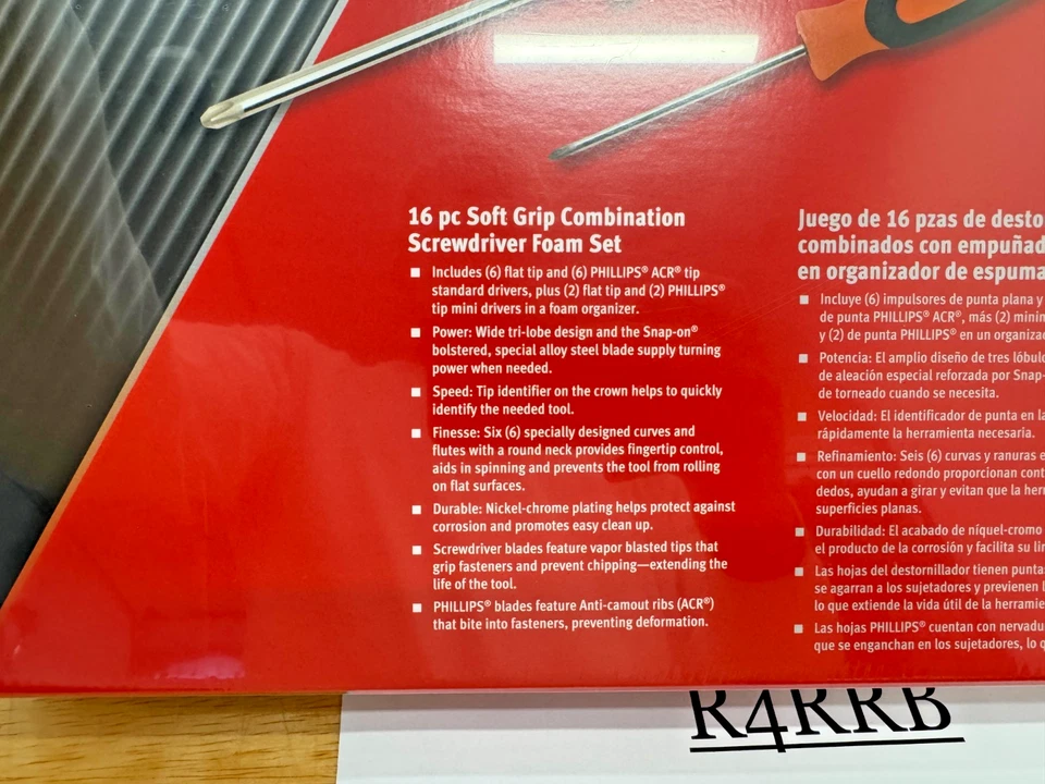 Snap-on Tools EE. UU. NUEVO 16 piezas NARANJA agarre suave juego de destornilladores INSTINCT SGDX160BFO Foto 4 de 4