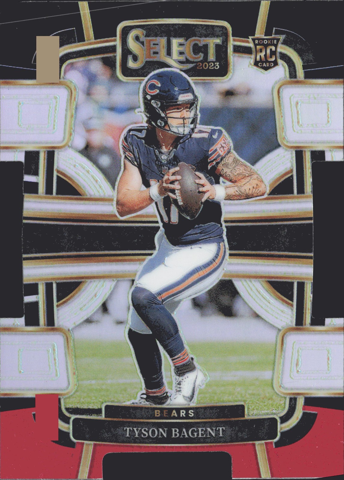 2023 Panini Select #18 Tyson Bagent Red and Blue Prizms Die Cuts