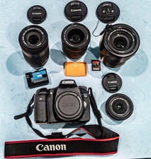 Canon EOS 70D DSLR Kit + 4 Canon Lenses + Bat...
