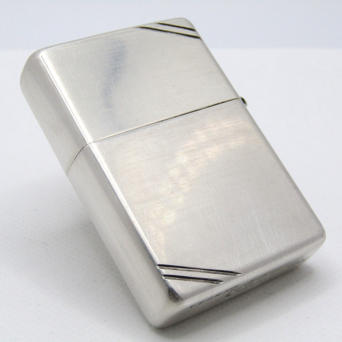 スターリングシルバーダイアゴナルラインフラットトップZIPPO ZIPPO 