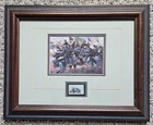 Gettysburg For Erin & Glory Framed Art Print Don Prechtel w/5c Centennial Stamp