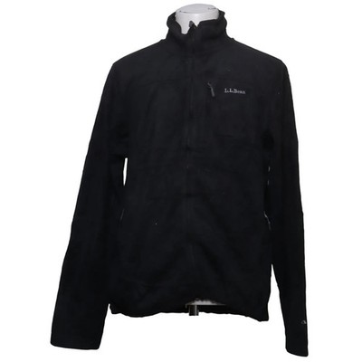 L.L. Bean, Fleecejacke, Herren, Größe: L, Grau/Schwarz, Einfarbig, Fleece #eGP