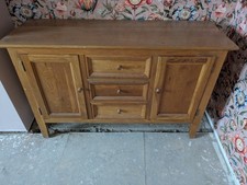 solid light oak sideboard with drawers used