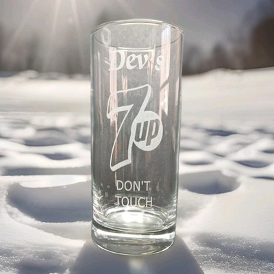 PERSONALISIERTES 7UP GLAS MIT GRAVUR BELIEBIGER NAME NACHRICHT GESCHENK VERPACKT SOHN TOCHTER GESCHENK