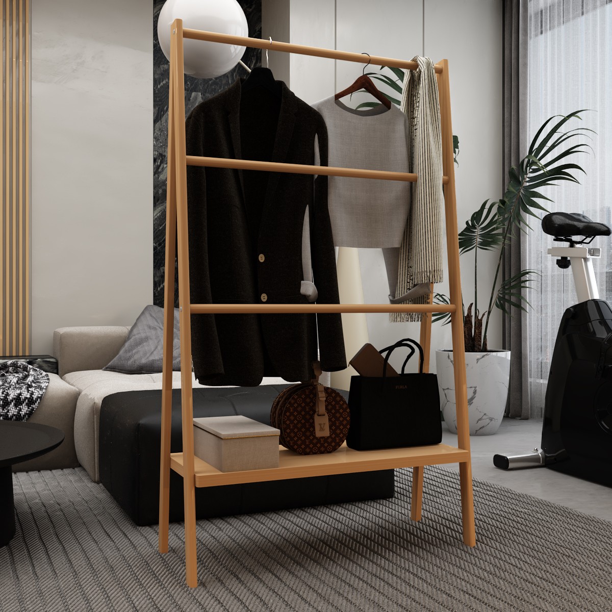 Rack - Freestanding With Bottom Storage Shelf,indoor/outdoor