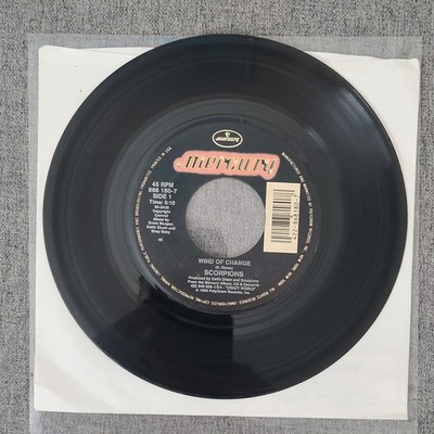 Scorpions Wind of Change 7'' Single Vinyl 45 RPM Mercury 1990 Rock