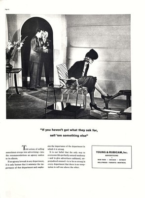 Young & Rubicam Sell Them Something Else Like Shoes Sales Axiom Vtg Mag Print Ad