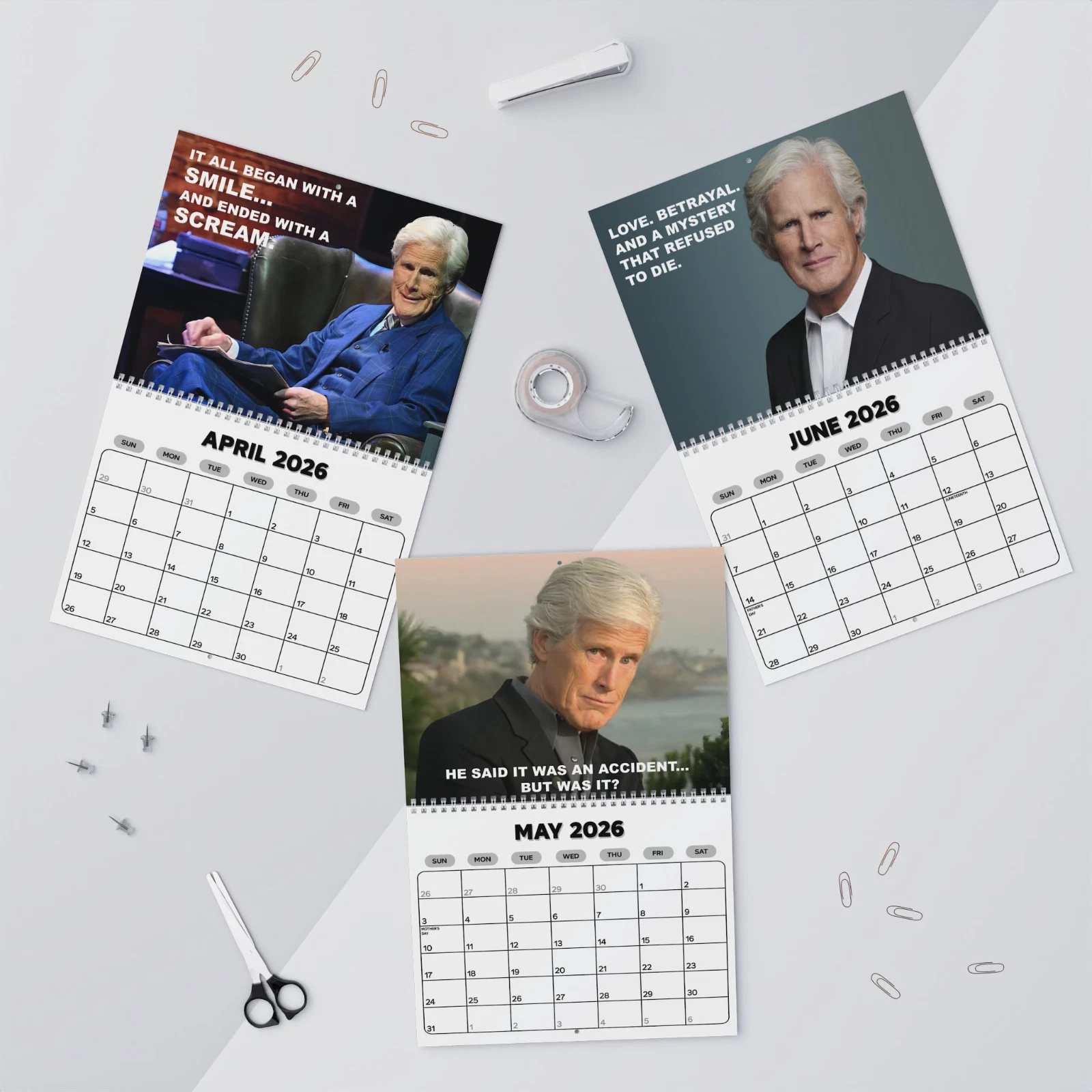 Keith Morrison True Crime 2026 Wall Calendar, Keith Morrison Best Lines Planner