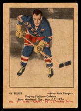 1951-52 Parkhurst VG/EX Hy Buller Rookie #91