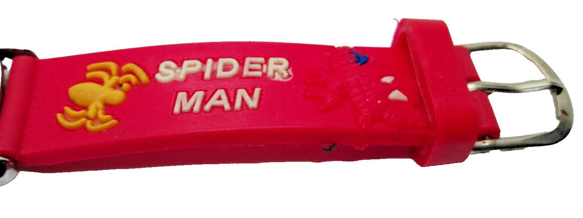 Montre Enfant Spiderman Neuve - Pile Neuve Insérée, Silicone Rouge