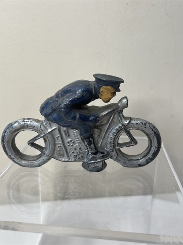 Barclay Manoil Slush Mold Lead TOY MOTORCYCLE Cop Police Original Vintage - Picture 5 of 10