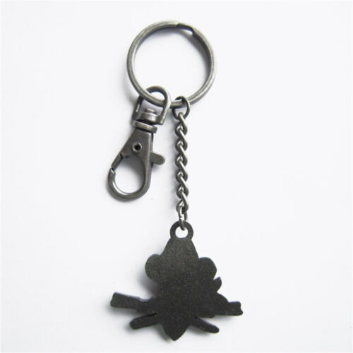Vintage SKUll Cowboy Metal Charm Pendant Key Ring - Picture 3 of 3