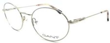 GANT GA 3187 010 Shiny Silver Round Metal Optical Eyeglasses Frame 51-19-140 RX