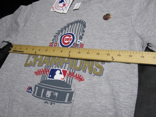 Maglietta grigia da donna Chicago Cubs World Series Champions 2016 spogliatoio ~ 4246 - Foto 8 di 12
