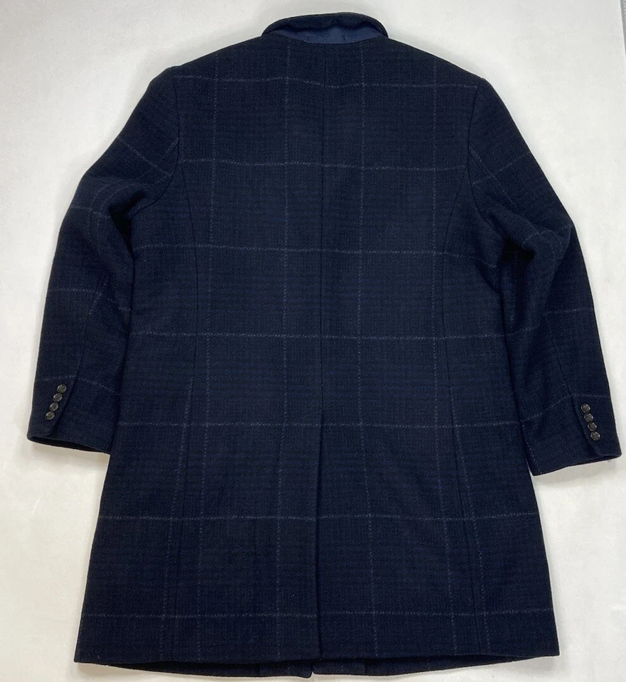 J Crew Ludlow Topcoat Wool Blend Coat PrimaLoft Jacket Men Size 46R Blue AQ810 - Image 3 of 4