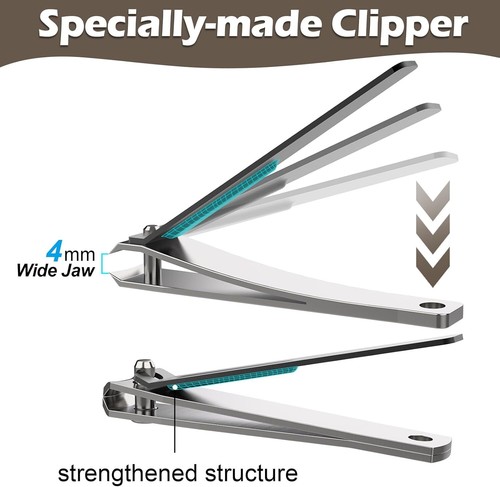 Long Handled Toenail Clippers, 4mm Wide Jaw XL-32'/80cm, White - Picture 7 of 7